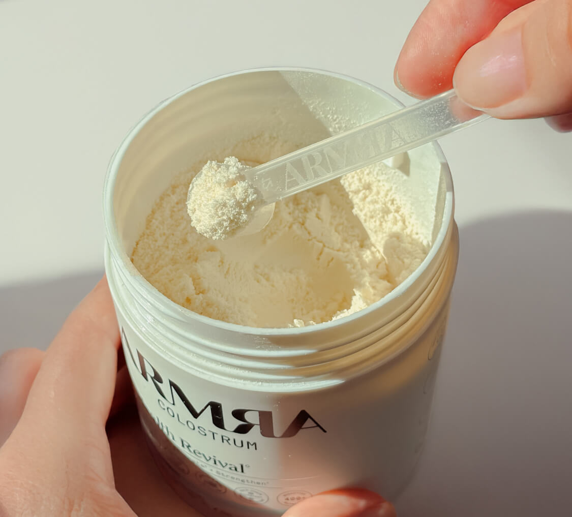 Colostrum powder scoop serving size comparison